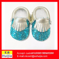 Sale Children Gold and Teal Sequin Moccasins , Moccs, Baby Moccs, Baby Moccasins Shoes, Toddler Shoes